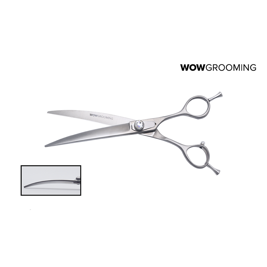 Wow Grooming Cutting Edge 7 Inch CURVED Professional Dog Grooming Scis