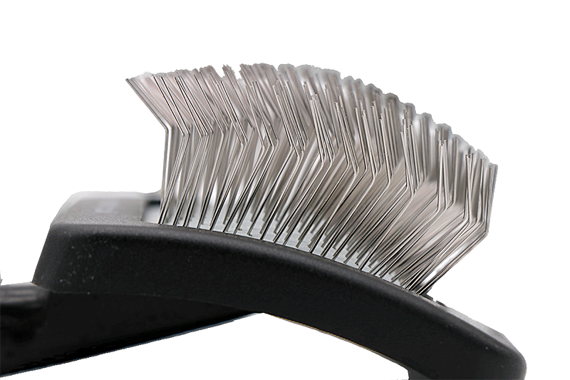 Curved Dog Brush Extra Long Firm Pin For Tangles Wow Grooming